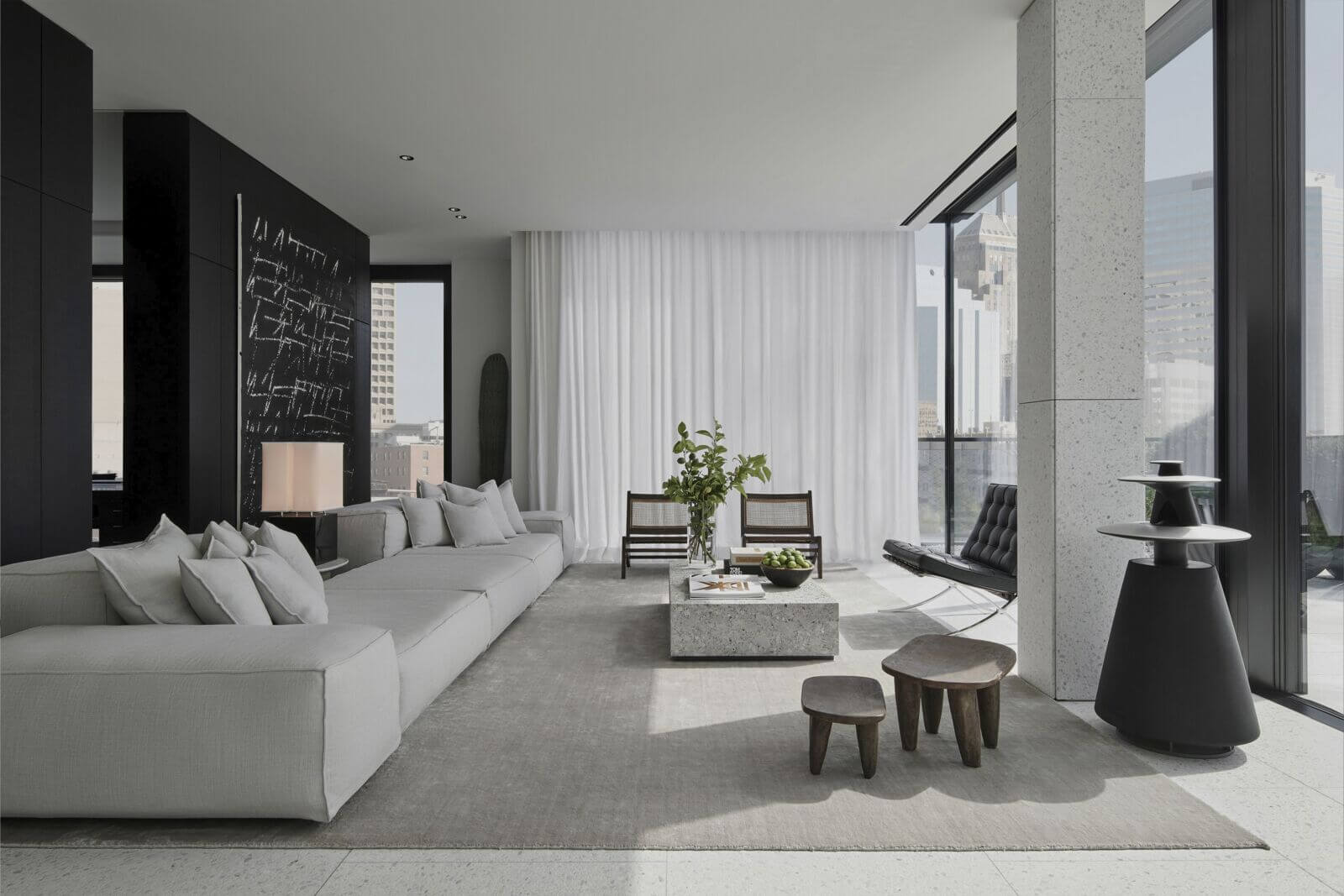 Căn penthouse dùng hệ basalte