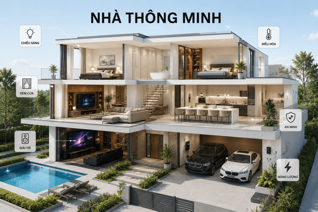 nhà thông minh biệt thự