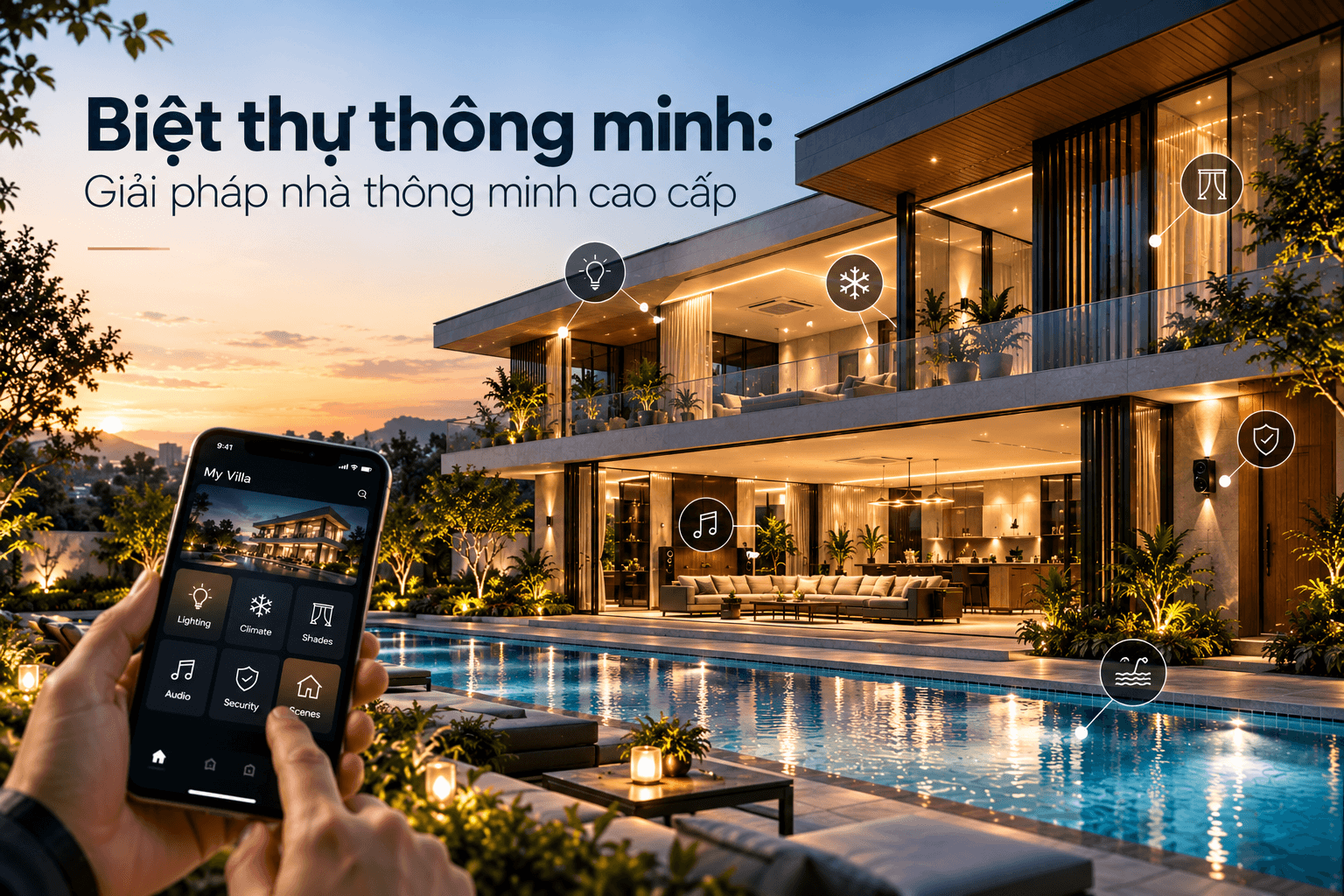biệt thự thông minh - giải pháp nhà thông minh cao cấp