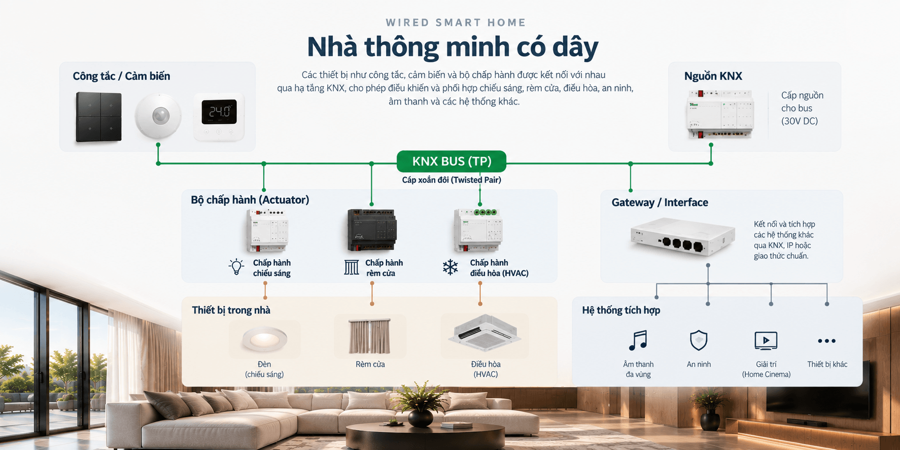 nhà thông minh có dây