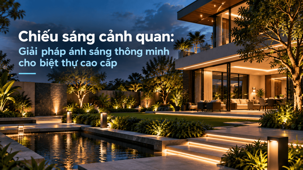 chiếu sáng cảnh quan - giải pháp ánh sáng thông minh cho biệt thự cao cấp